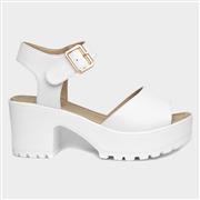 Heart Gizelle Womens White Chunky Sandals (Click For Details)