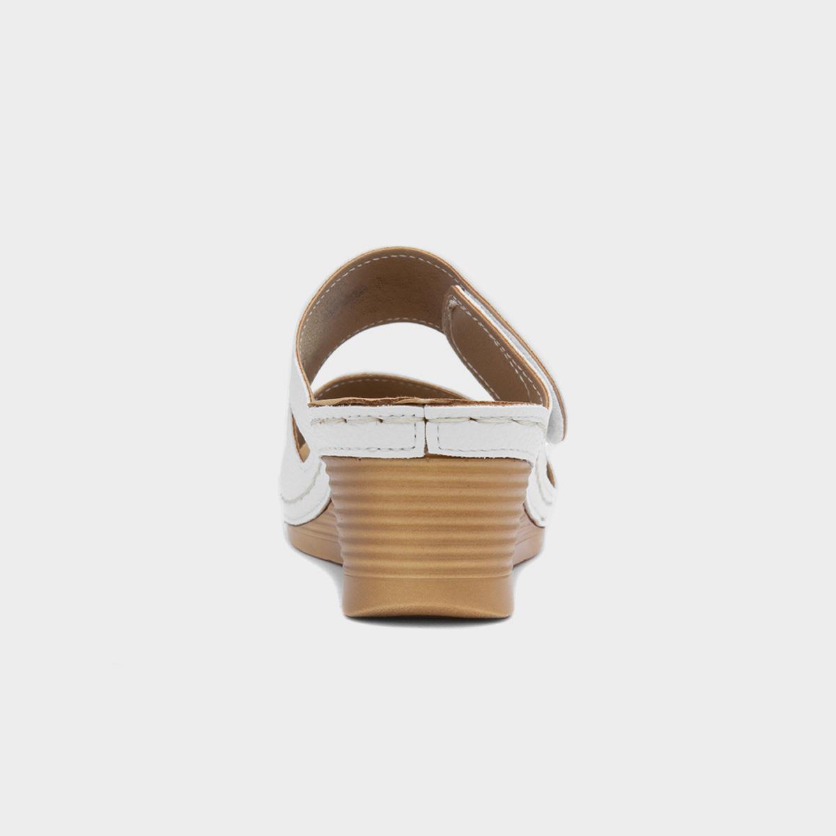 Topway Womens White Wedge Sandal-199575 | Shoe Zone