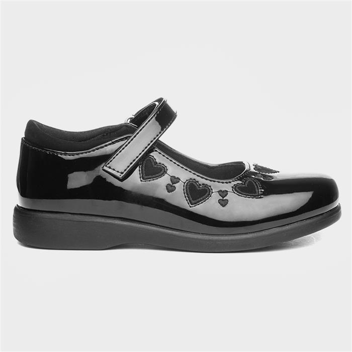 Girls black patent hot sale school shoes