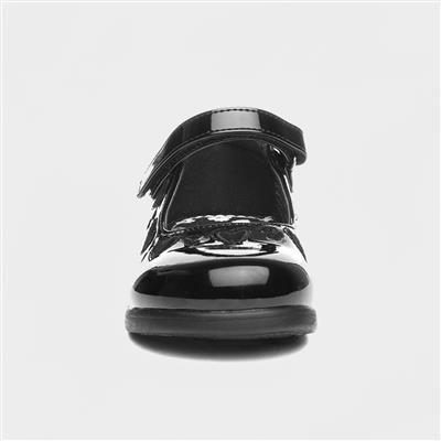 Walkright Fern Girls Black Patent School Shoe-202033 | Shoe Zone