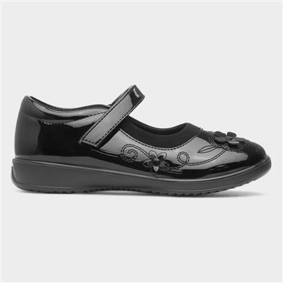 Collins Girls Black Patent Shoe