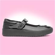 Barbie Kids Black Easy Fasten School Shoe (Click For Details)