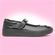 Barbie Girls Black Easy Fasten School Shoe (Click For Details)