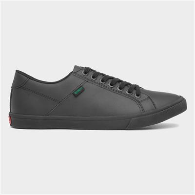 Kody Kids Black Leather School Shoe