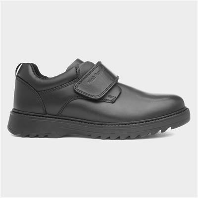 Kansas Kids Black Leather Shoe