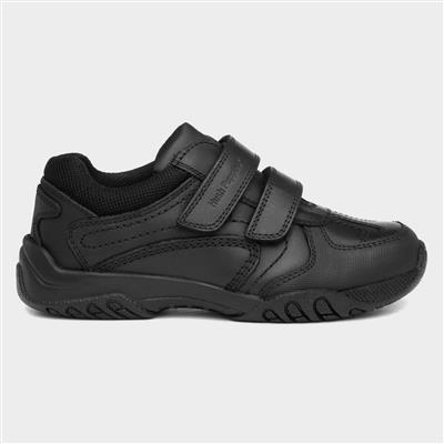 Jezza Kids Black Leather Shoe