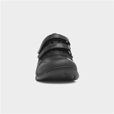 Hush Puppies Josh Kids Black School Shoe-20336 | Shoe Zone