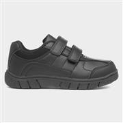 Trux Fitzroy Kids Black Easy Fasten School Shoe (Click For Details)