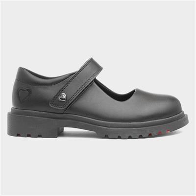 Violet Kids Black School Shoe