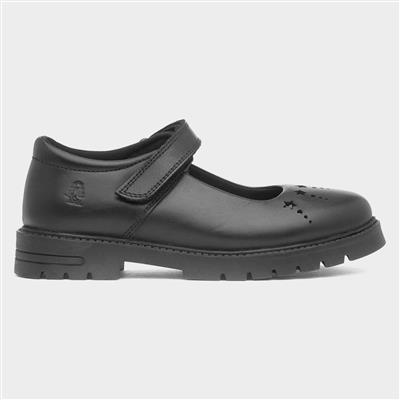 Sabrina Kids Black School Shoe