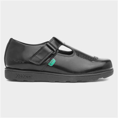 Fragma Kids' Black Leather School Shoes