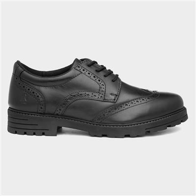 Darcy Kids Black Leather Brogue