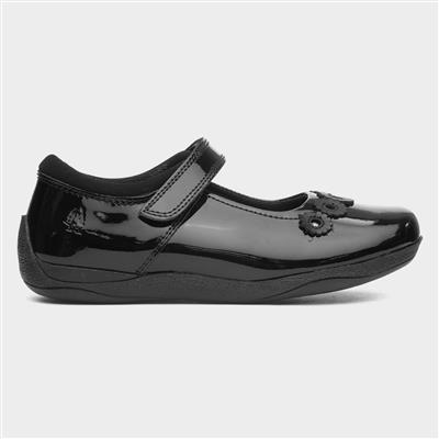 Christina Girls' Black Leather Shoe