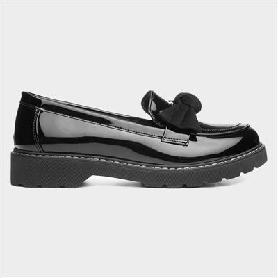 Rosita Kids Black Patent Bow Loafer