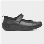 Hush Puppies Clara Girls Black Leather School Shoe (Click For Details)