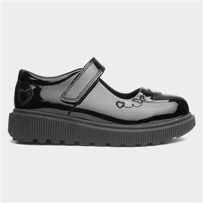 Iris Kids Black Patent School Shoe