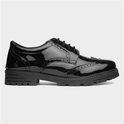 Darcy Kids Black Patent Brogue