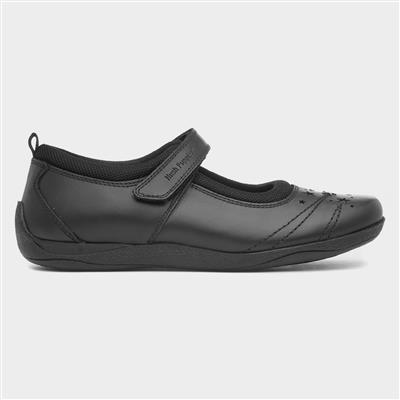 Amber Kids Black Leather Shoe