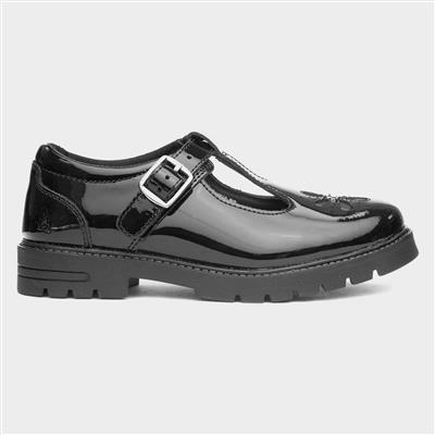 Fiona Kids Black Patent T-Bar Shoe