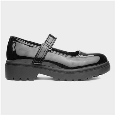 Gianna Kids Black Patent School Shoe