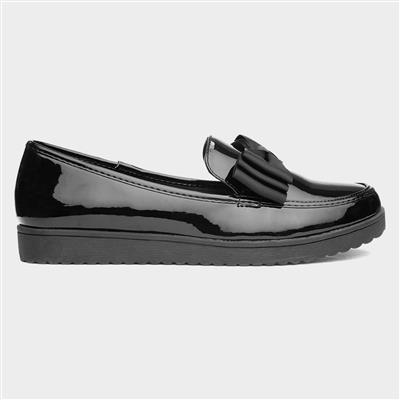 Tess Kids Jnr Black Patent Loafer