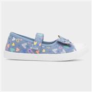 Walkright Claudia Girls Blue Hearts Canvas (Click For Details)