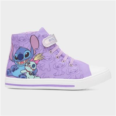 Kids Purple Hi Top Canvas