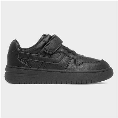 Ronaldinho Kids Black Easy Fasten Trainer