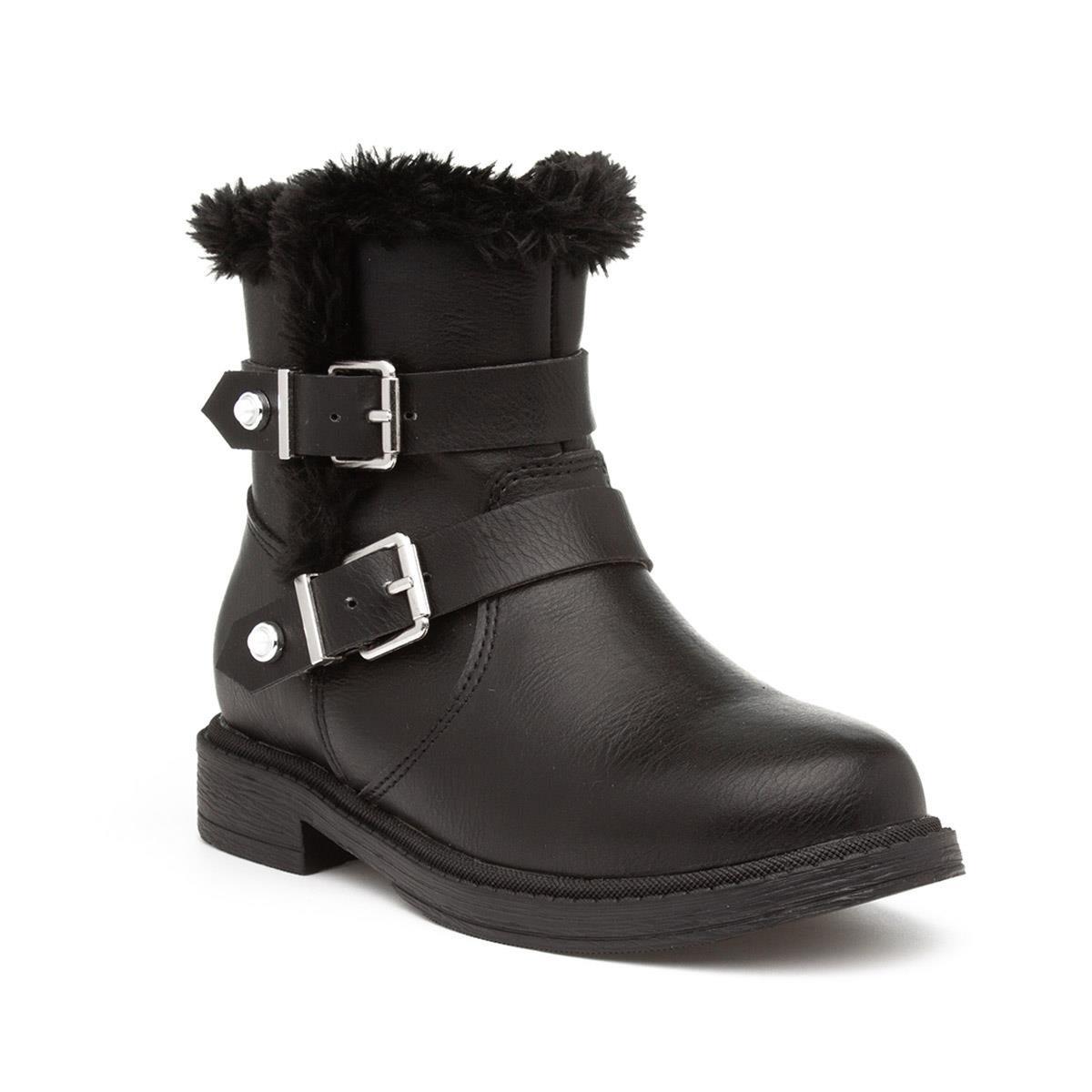 Walkright Girls Black Buckle Ankle Boot-281001 | Shoe Zone