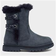 Walkright Lexi Kids Navy Faux Fur Boot (Click For Details)