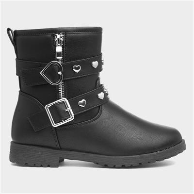 Charm Kids Black Ankle Boot