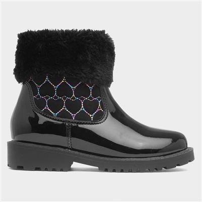 Cecily Kids Black Patent Boot