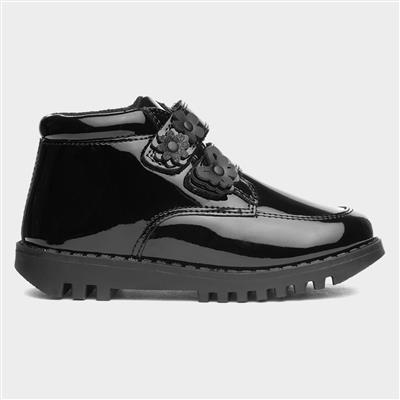 Dee Kids Black Patent Boot