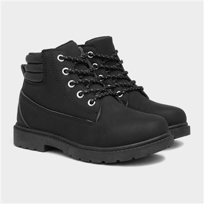 Trux Chive Boys Black Lace Up Ankle Boot-283009 | Shoe Zone