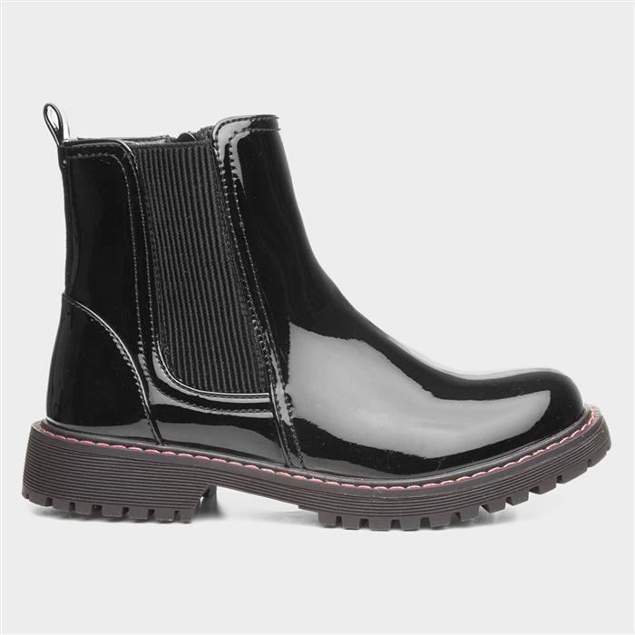 Girls patent deals ankle boots