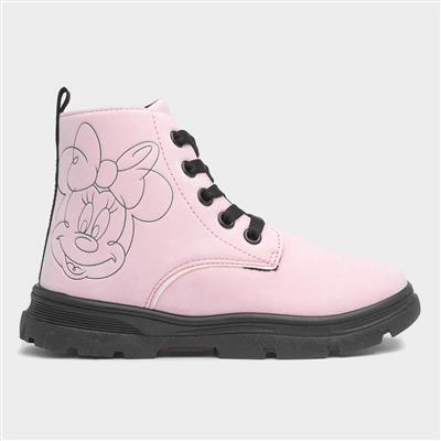 Kids Pink Lace Up Boot