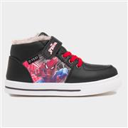 Spiderman Kids Black Hi Top Fur Lined Boot (Click For Details)