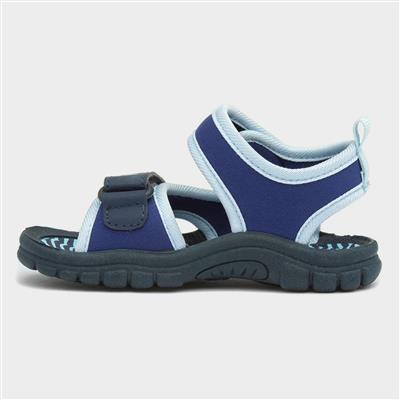 Walkright Boys Navy and Blue Easy Fasten Sandal-291007 | Shoe Zone