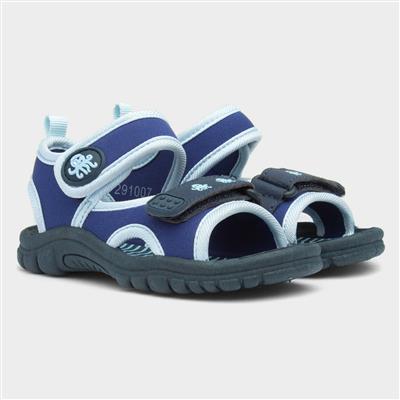 Walkright Boys Navy and Blue Easy Fasten Sandal-291007 | Shoe Zone