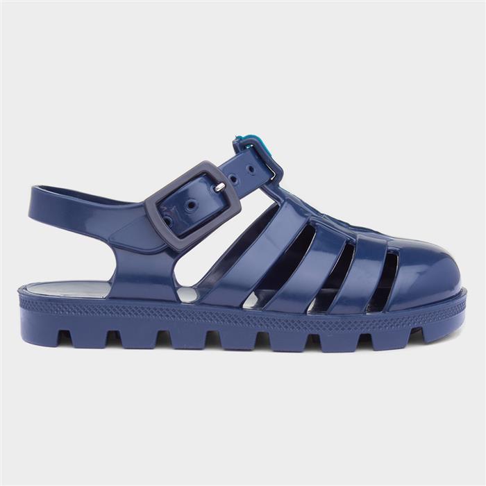 Navy blue 2024 jelly sandals