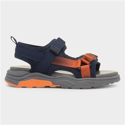 Brecon Boys Navy Easy Fasten Sandal