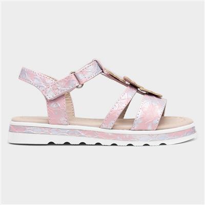 Rosalie Girls Pink Iridescent Sandal