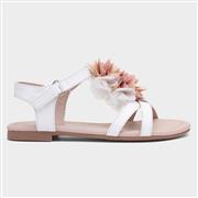 Walkright Laney Girls White Chiffon Flower Sandal (Click For Details)