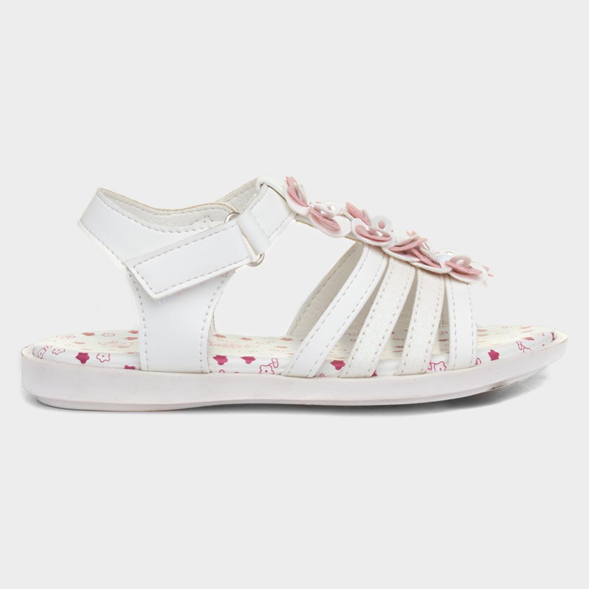 Girls white sandals size on sale 4