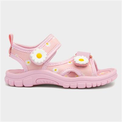 Calista Girls Pink Daisy Print Sandal