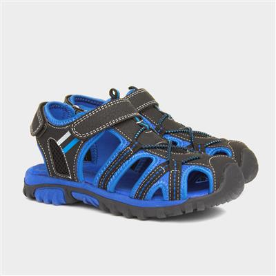 Red Fish Boys Blue & Black Closed Toe Sandal-296001 | Shoe Zone