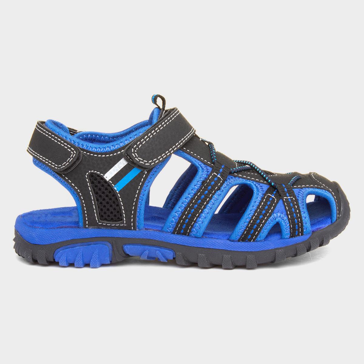 Red Fish Boys Blue & Black Closed Toe Sandal-296001 | Shoe Zone