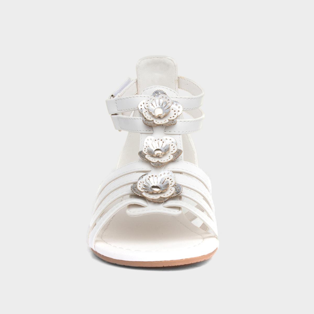 Lilley Girls White Flower Sandal 298009 Shoe Zone