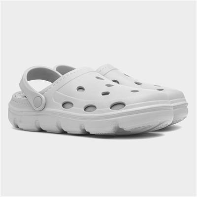 Little Diva Bethany Kids Grey Warm Lined EVA Clog-29869 | Shoe Zone