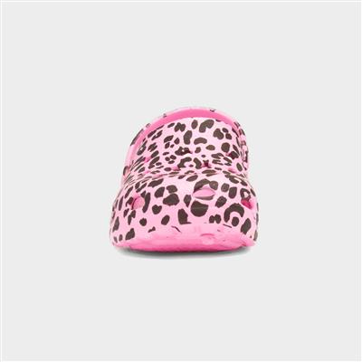 Crewe Kids Pink Leopard Print EVA Clog-29872 | Shoe Zone